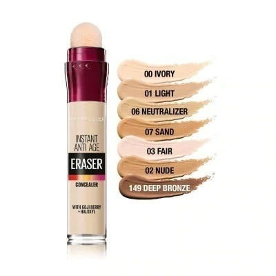كونسيلر وخافي عيوب انستانت اريزر من ميبيلين الدرجة 07 MAYBELLINE Eraser Eye Instant Anti-Age Eye Concealer 6.8ml